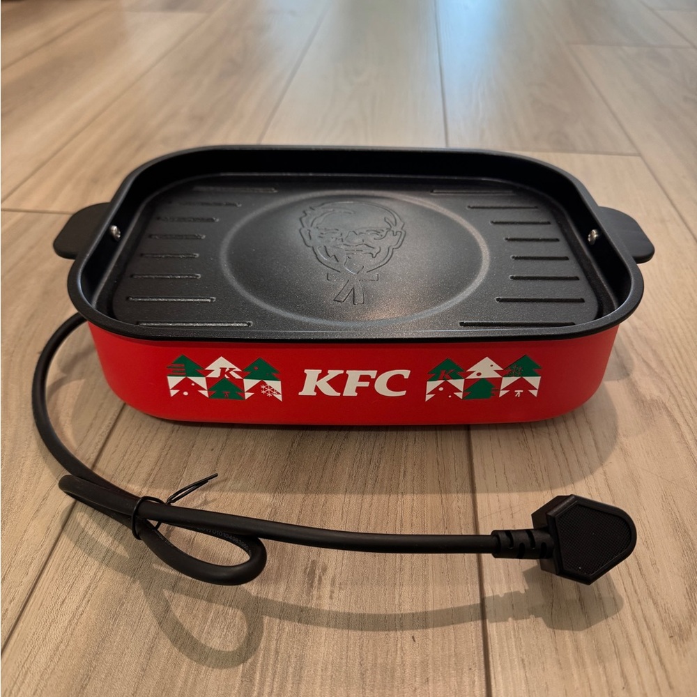 KFC 220V Christmas Mini Red Electric Griddle
